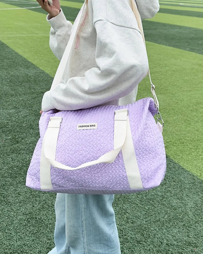 Textured Nylon Travel Bag