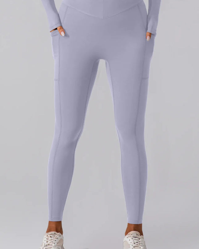 High Waist Active Leggings with Pockets 
