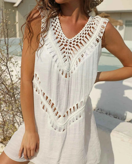 Crochet Detail Beach Cover Up Dress