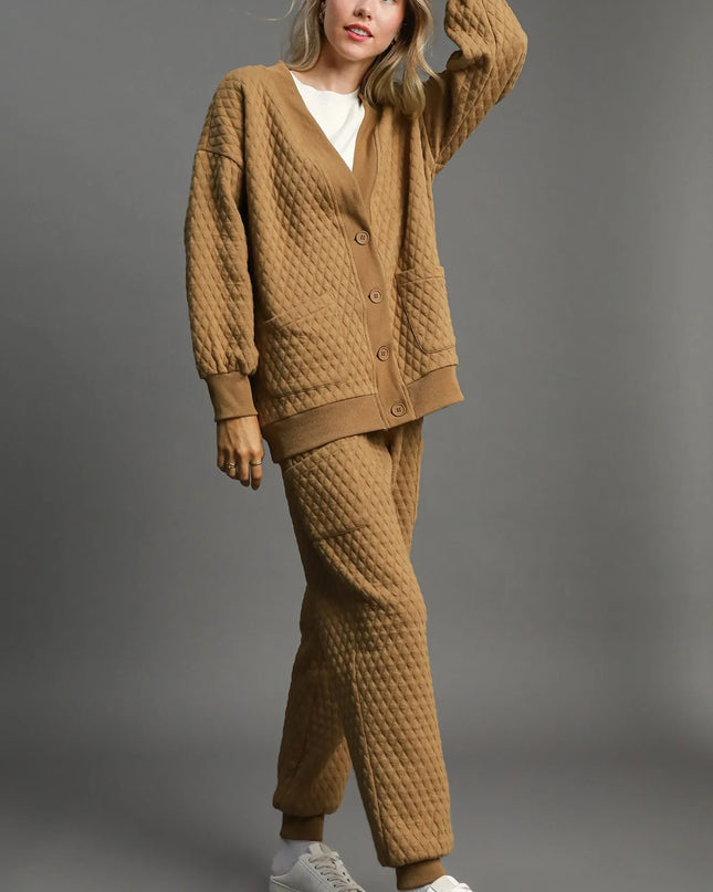 Umgee Button-Up Jacquard Cardigan