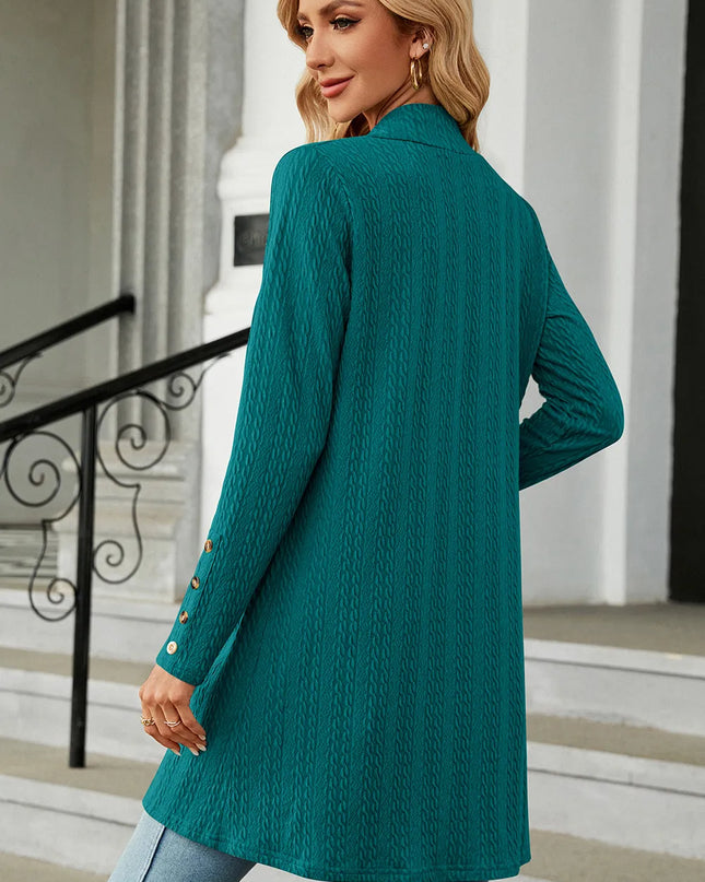 Open Front Long Sleeve Cardigan