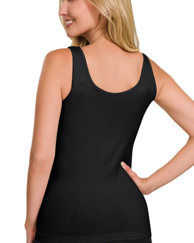 Zenana FRONT & BACK 2-WAY V-NECK / U-NECK SEAMLESS TANK