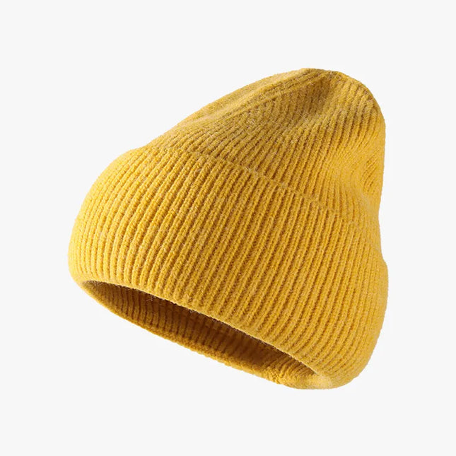 Thermal Solid Knit Hat Yellow One Size