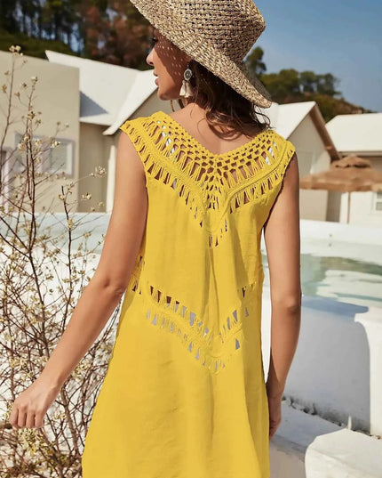 Crochet Detail Beach Cover Up Dress