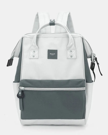Himawari Water Resistant Canvas Backpack Bag with Side Pockets Dk Grey Grey One Size