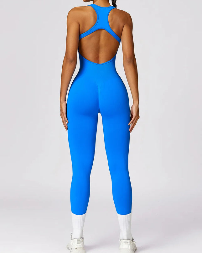 Cutout Racerback Active Jumpsuit 