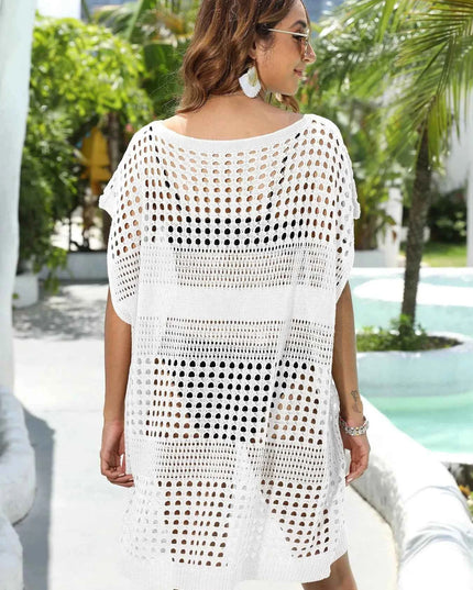 Crochet Knit Beach Cover Up Dress