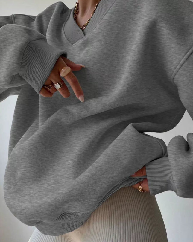 Dropped Shoulder Long Sleeve Oversized Sweatshirt