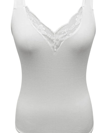 Full Size Lace Detail V-Neck Tank Plus Size