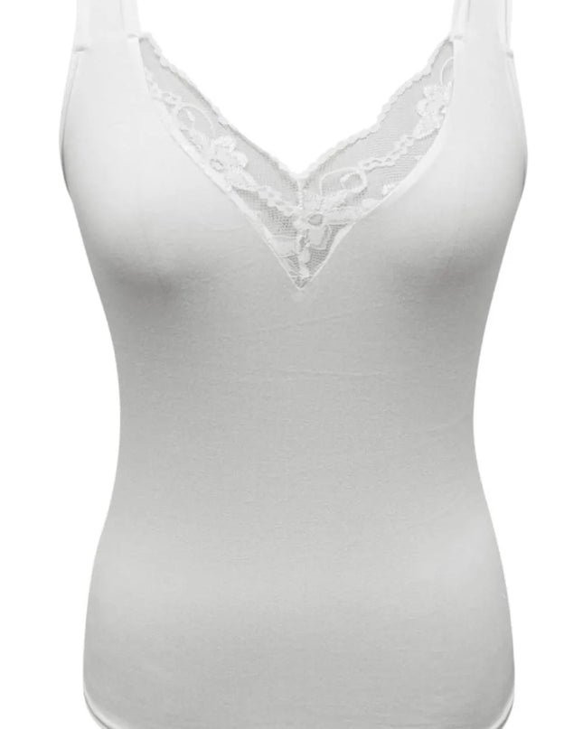 Full Size Lace Detail V-Neck Tank Plus Size