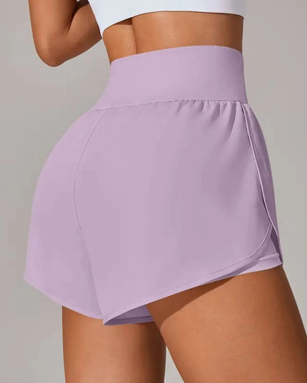 Pocketed High Waist Active Shorts 