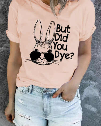 Rabbit Graphic Round Neck T-Shirt
