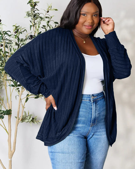 Basic Bae Full Size Ribbed Cocoon Cardigan