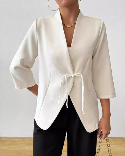 Three-Quarter Sleeves Blazer Milky White
