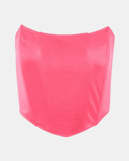 Tube Cropped Top Hot Pink