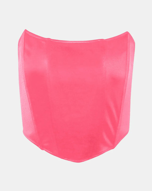 Tube Cropped Top Hot Pink
