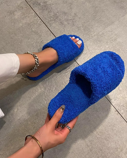 Open Toe Platform Slippers