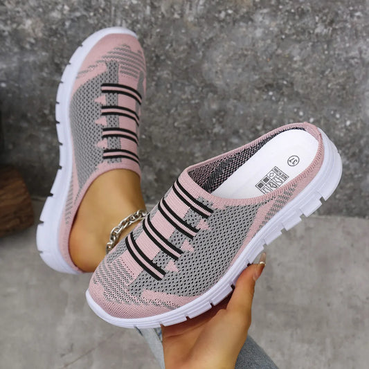 Round Toe Platform Sneakers Blush Pink