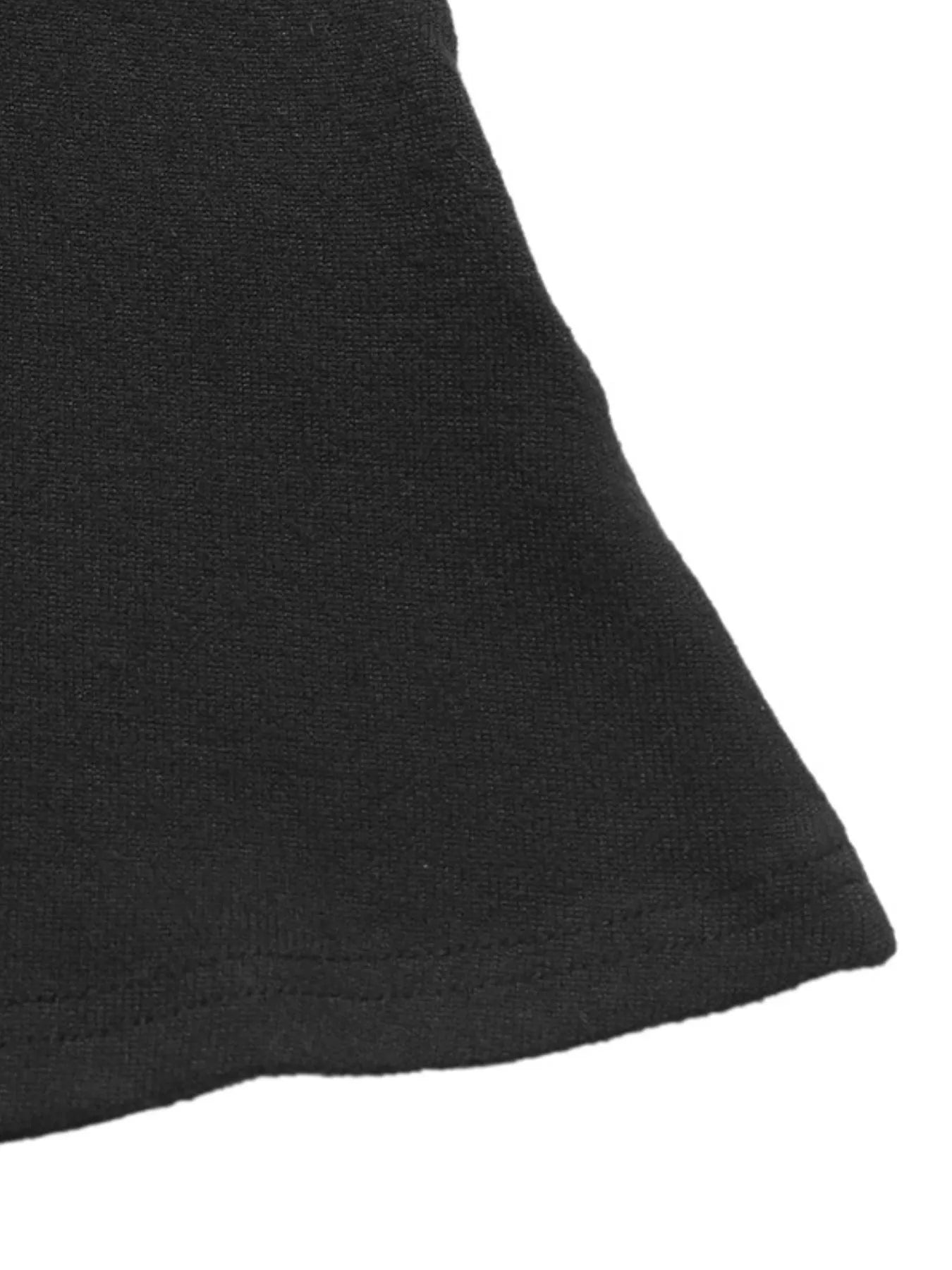 Asymmetrical Contrast Long Sleeve Dress