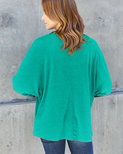 Double Take Full Size Round Neck Long Sleeve T-Shirt