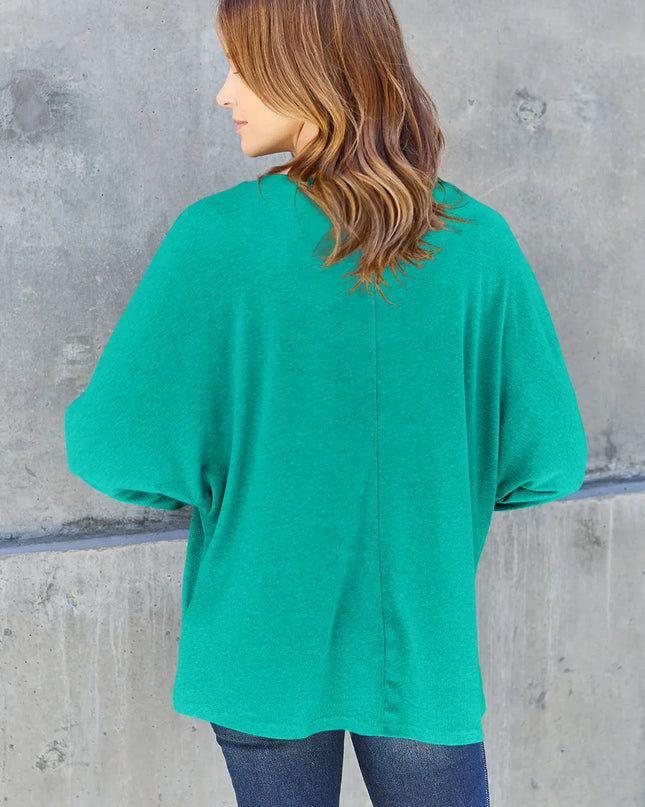 Double Take Full Size Round Neck Long Sleeve T-Shirt