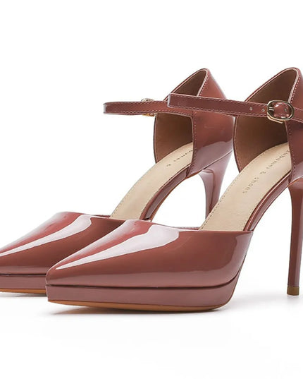 Point Toe Stiletto Pumps Deep Red