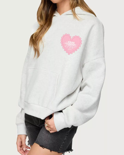 Drop Shoulder Graphic Hoodie with Kangaroo Pocket