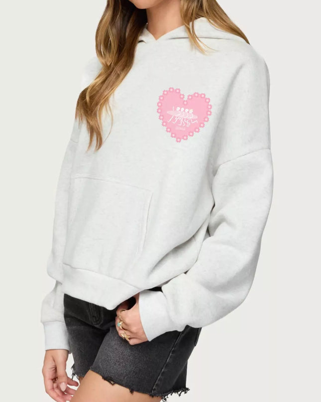 Drop Shoulder Graphic Hoodie with Kangaroo Pocket