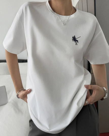 Round Neck Short Sleeve T-Shirt Ivory