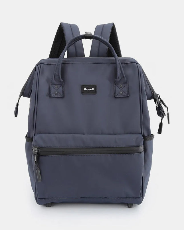 Himawari Waterproof Backpack Bag with External USB Port Navy One Size