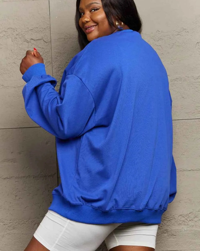 Full Size Round Neck Long Sleeve Sweatshirt