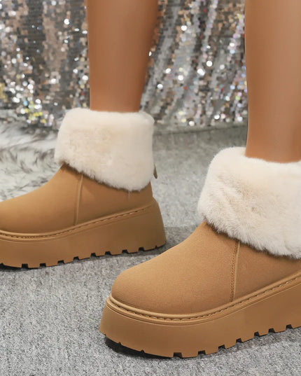 Round Toe Platform Boots