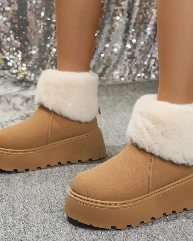 Round Toe Platform Boots