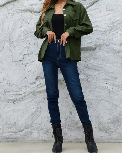 Corduroy Button-Down Shacket