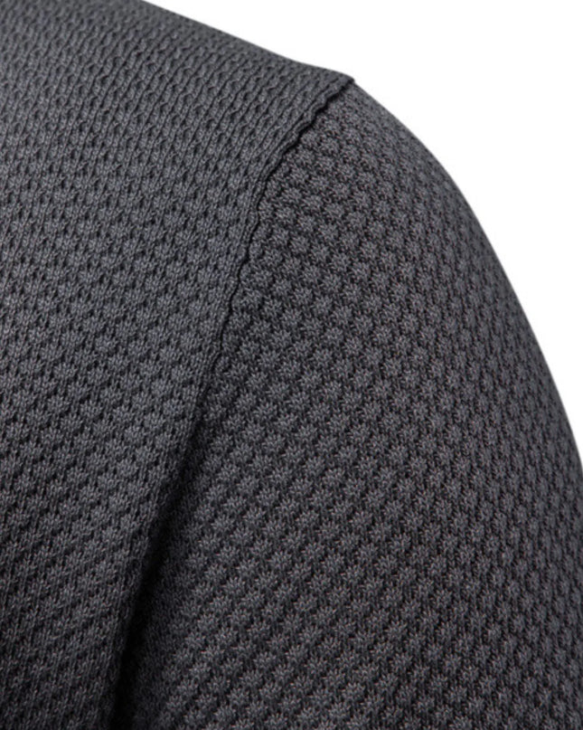 Men's Classic Textured Short Sleeve Polo Shirt