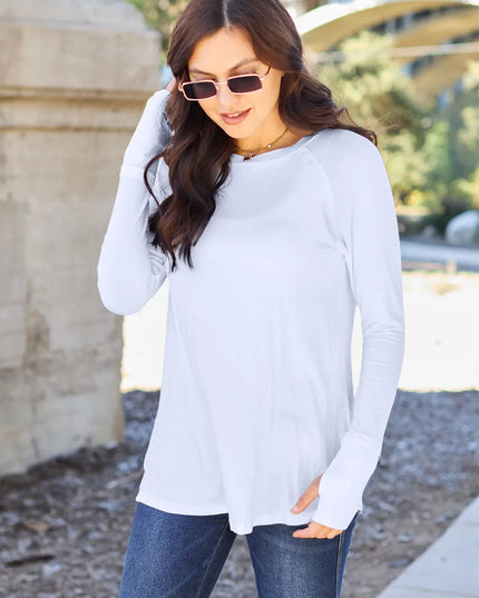 Basic Bae Full Size Round Neck Long Sleeve T-Shirt
