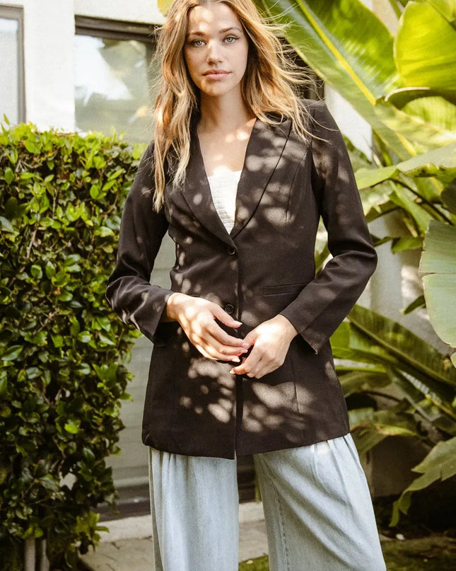 BiBi Single Brested Peaked Lapel Blazer BLACK