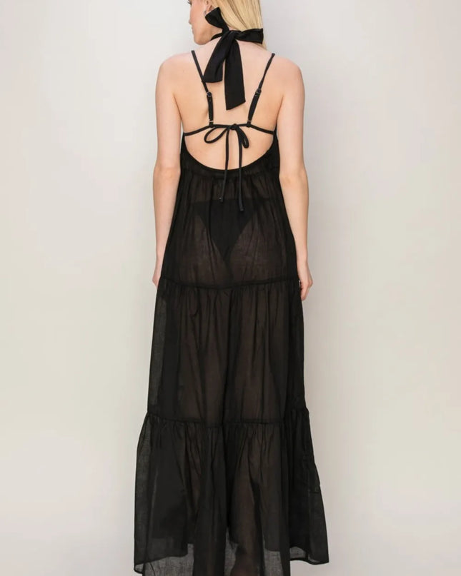 HYFVE Halter Neck Cover Up Maxi Dress 