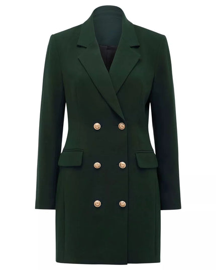 Double-Breasted Long Sleeve Blazer Dress