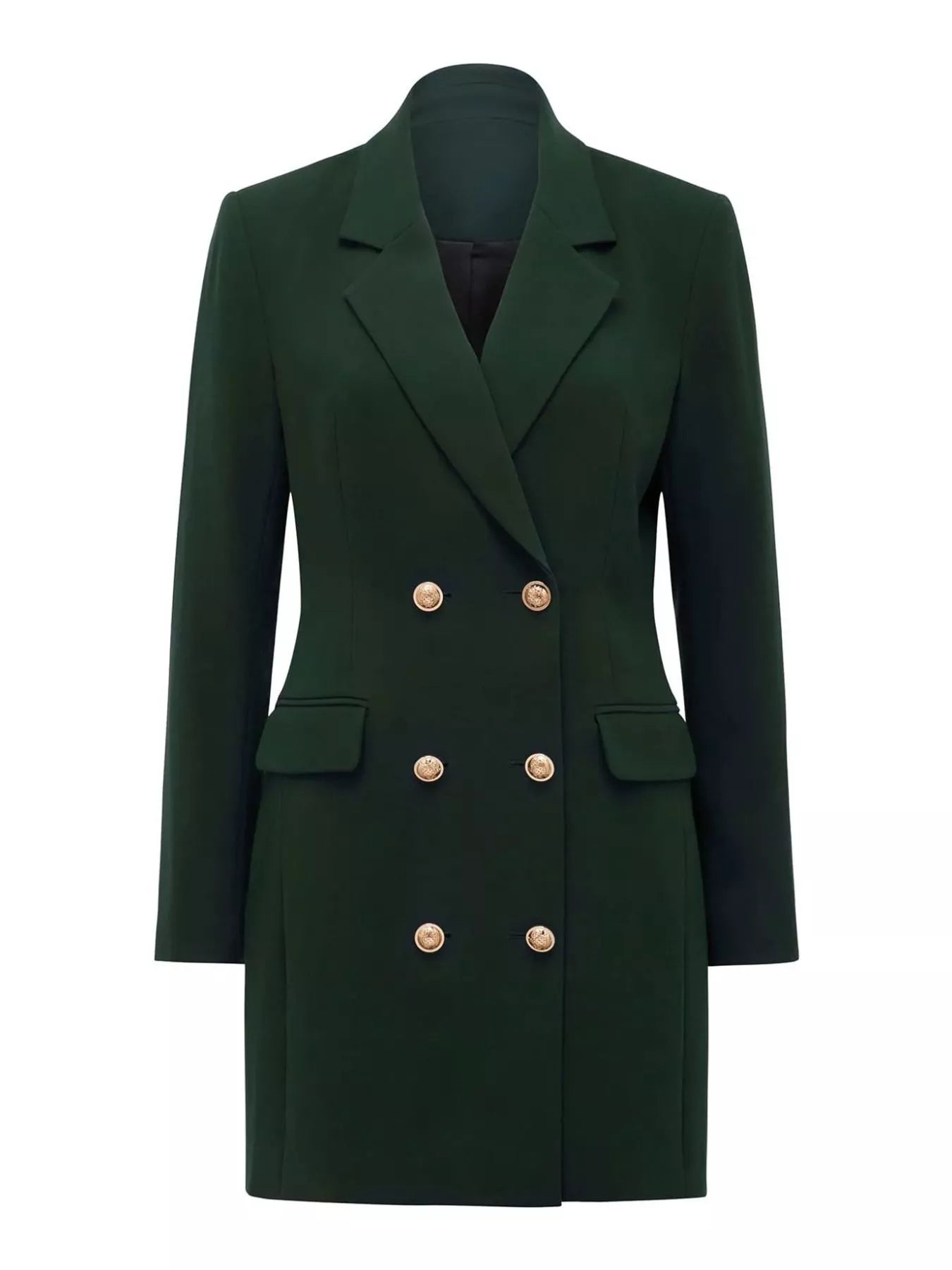 Double-Breasted Long Sleeve Blazer Dress