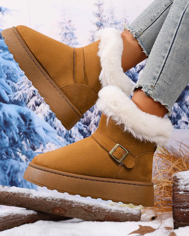 Round Toe Platform Boots