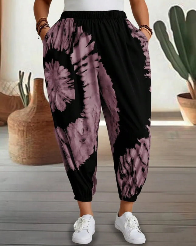 Tie-Dye Elastic Waist Pants
