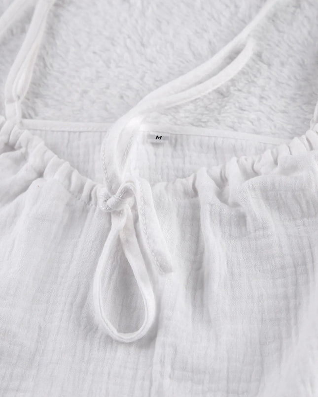 Tie Front Cami and Shorts Lounge Set