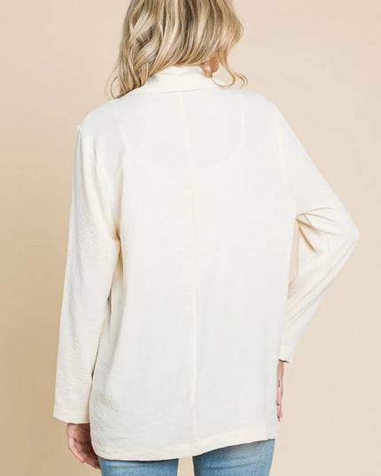 Culture Code One Button Long Sleeve Blazer with Pockets