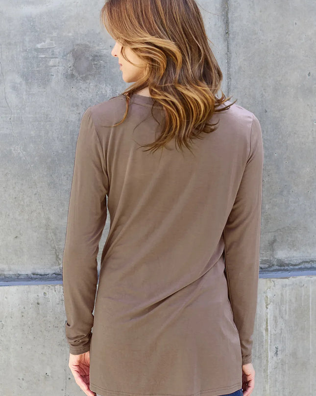 Basic Bae Full Size Round Neck Long Sleeve Top