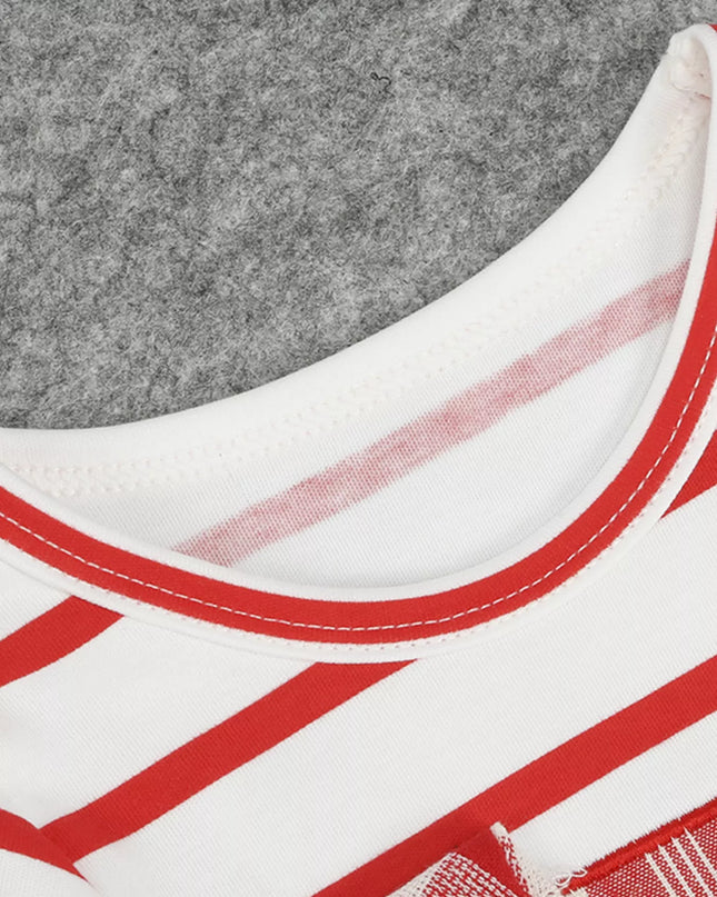 Children's Striped Long Sleeve Dress