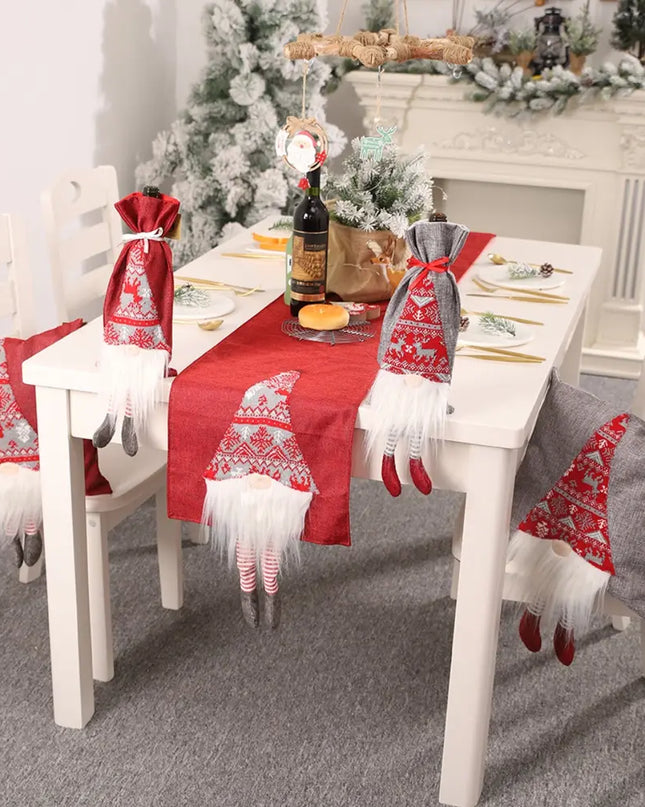Christmas Element Table Runner Deep Red One Size