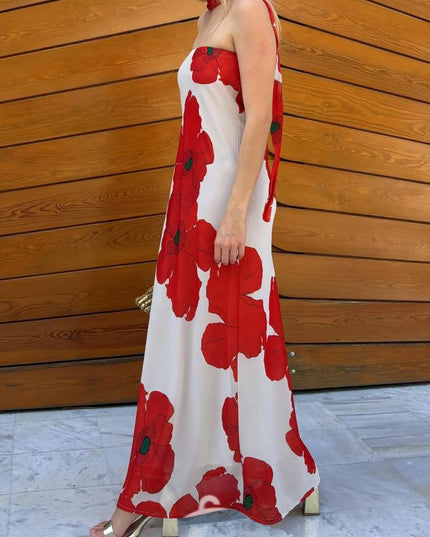 Printed Tube Maxi Dress