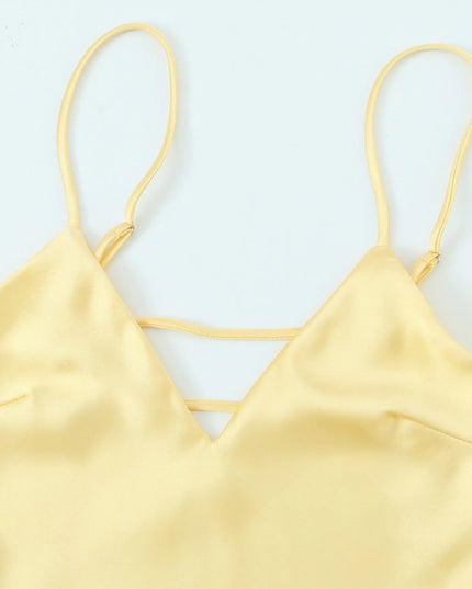 Satin V-Neck Cami Dress