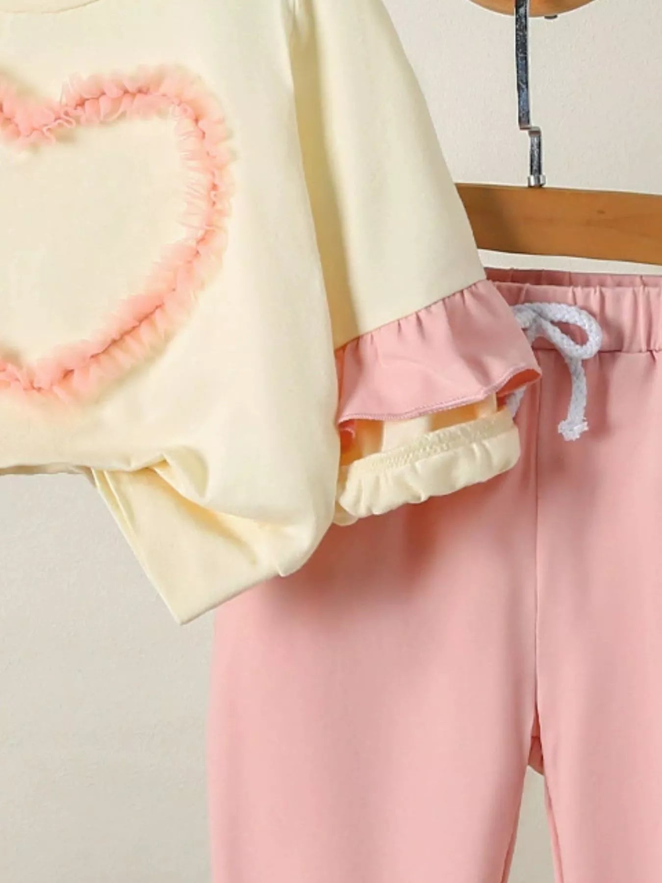 Children's Flower Long Sleeve Top and Pants Set